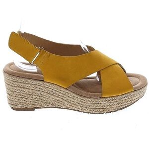 Chinese Laundry Mustard Wedge Sandals